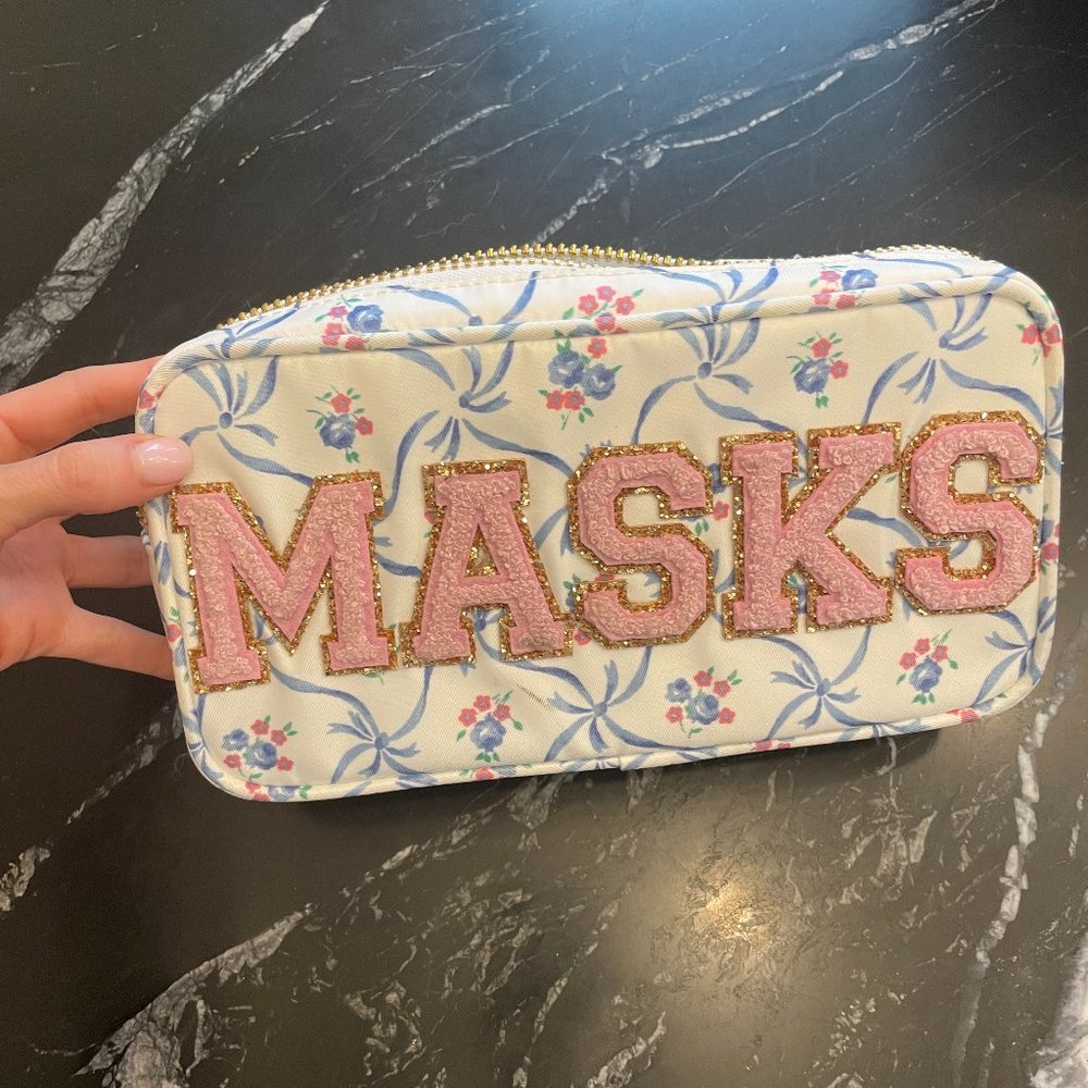Stoney Clover Lane x LoveShackFancy small MASKS pouch